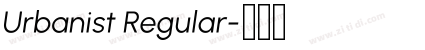 Urbanist Regular字体转换